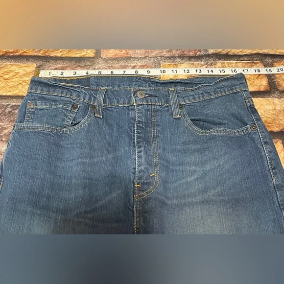 Levi's 502 Men's Regular Taper Fit Denim Jeans Blue W34 L32 Everyday Casual Work - Picture 6 of 9
